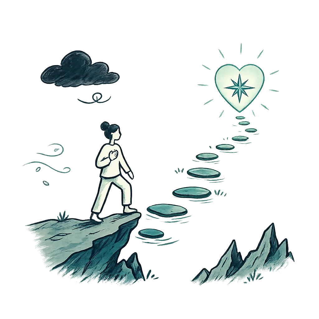 Illustration: stepping into the unknown